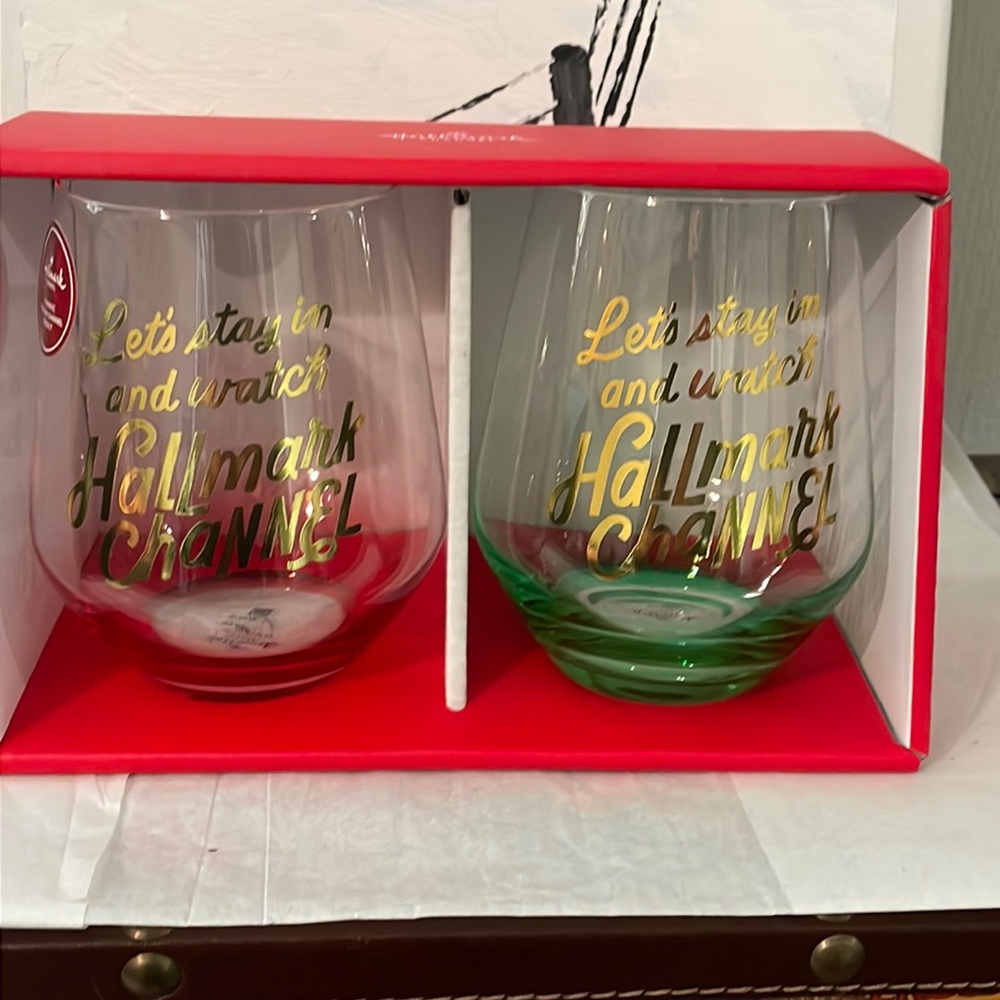 Hallmark Stemless Wine Glass Bundle NWT
